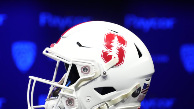 ; Los Angeles, CA, USA; Stanford Cardinal helmet during Pac-12 Media Day at Novo Theate