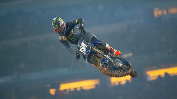 Haiden Deegan is looking more like a veteran than a 17-year-old rookie on the Supercross circuit. Photo: Feld Entertainment