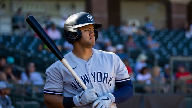 See it: Yankees top prospect Jasson Dominguez launches another home run in his team's latest Grapefruit League game.