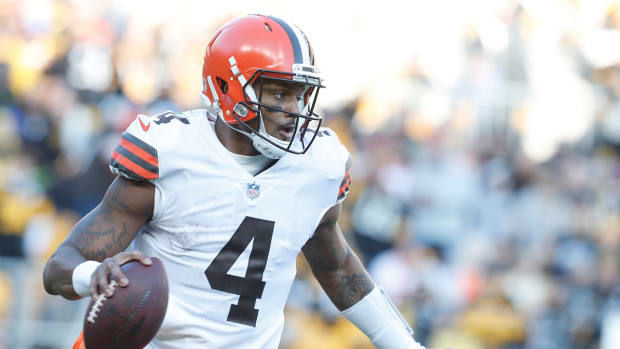 Browns quarterback Deshaun Watson struggled in six games last season after returning from an 11-game suspension.