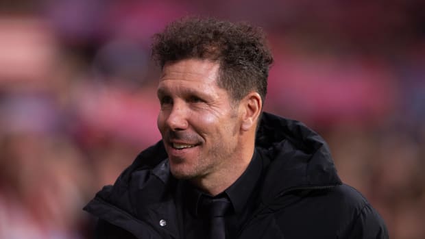 Atletico Madrid manager Diego Simeone pictured in March 2023