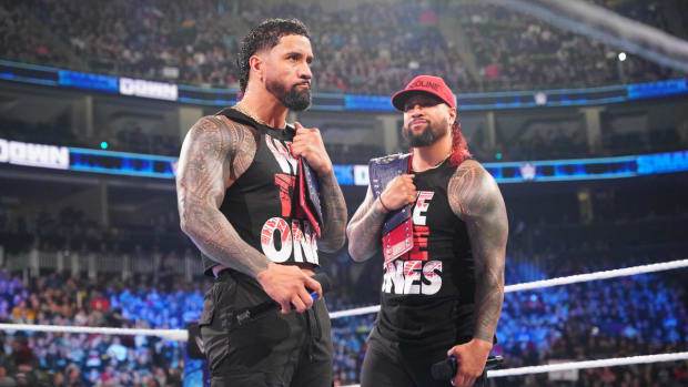 The Usos in the ring on SmackDown