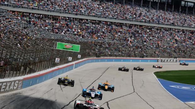There's nothing like IndyCar racing on an oval, be it at Indianapolis or like this past Sunday, at Texas Motor Speedway. Photo courtesy IndyCar.