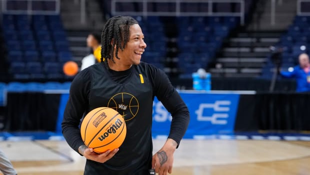 Penn State point Ace Baldwin, Jr., pictured at VCU, was the Atlantic 10 Player of the Year during the 2022-23 season.