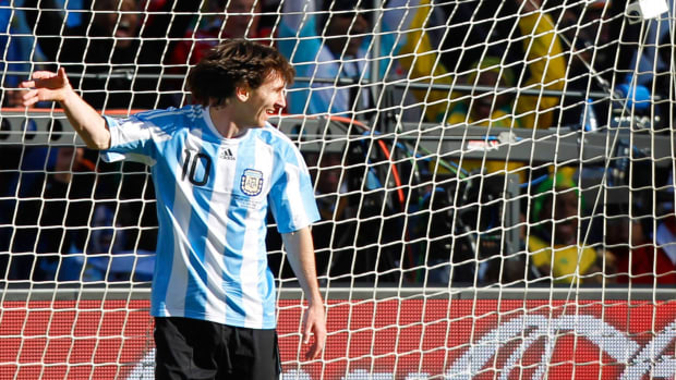 Leo Messi en 2006 con la selección argentina