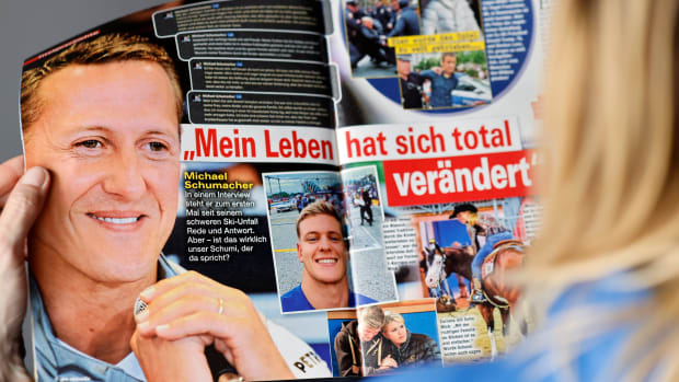 Imagen de Michael Schumacher en revista