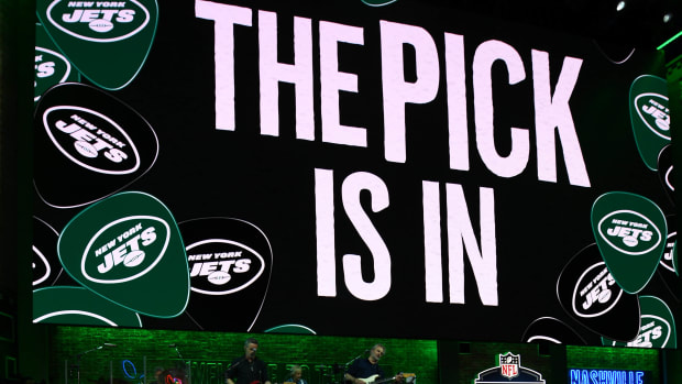 The 2019 NFL Draft Stage displaying a New York Jets theme