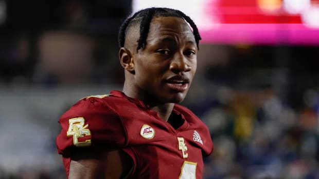 Boston College wide receiver Zay Flowers, a first-round draft pick of the Baltimore Ravens