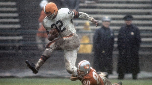 Jim Brown rushed for 12,312 yards in his NFL career.