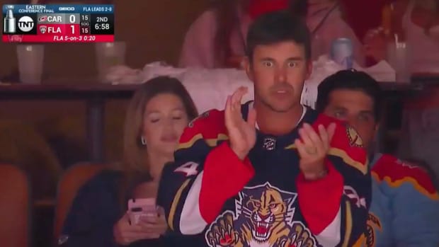 A Fired Up Brooks Koepka Celebrating PGA Championship win at NHL Playoff Game Led to Lots of Jokes