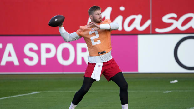 Baker Mayfield and Kyle Trask Threw Some Awful Passes at Bucs Practice and NFL Fans Had Jokes