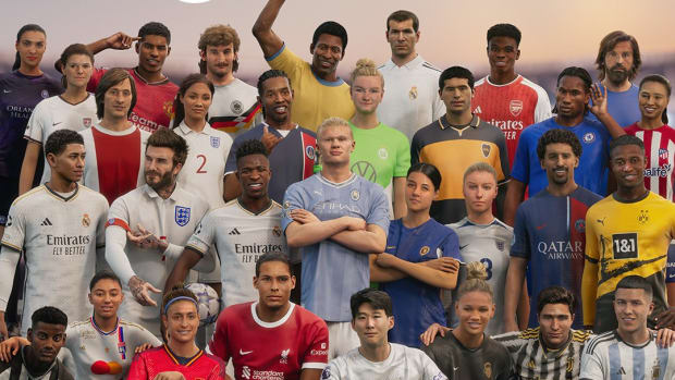An image of the cover for the FC 24 video game by EA Sports featuring 31 players