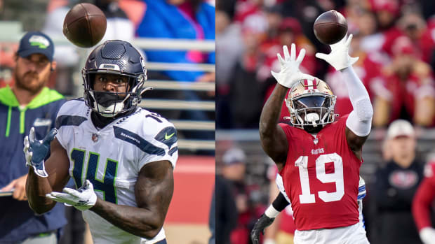 Wide receivers DK Metcalf of the Seahawks and Deebo Samuel of the 49ers