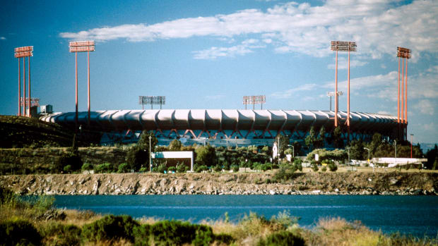 General view of Candlestick park home of the SF Giants. (1990)