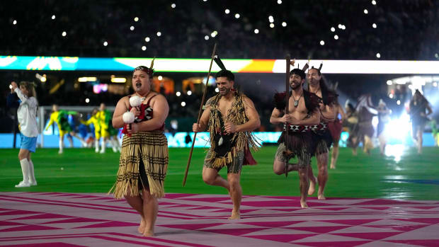 A Māori ceremonial dance at the Women’s World Cup