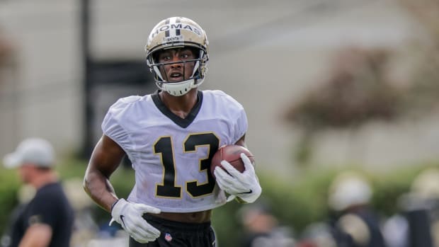 New Orleans Saints wide receiver Michael Thomas during 2022's training camp.