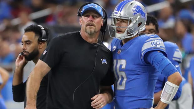 Lions coach Dan Campbell has the Lions and Jared Goff in first place in the NFC North.