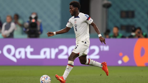 Yunus Musah playing for the USMNT