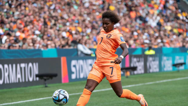 Lineth Beerensteyn pictured playing for the Netherlands during the 2023 FIFA Women's World Cup