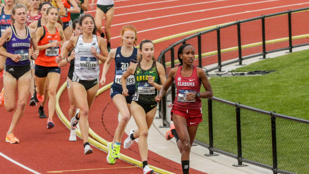 Alabama's Mercy Chelangat during the Women s 10,000 meter race in the NCAA Track and Field Championships at Hayward Field June 10, 2021