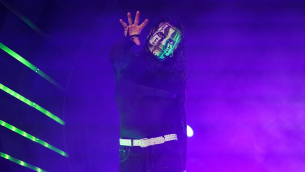 Jeff Hardy makes his entrance at AEW Double or Nothing