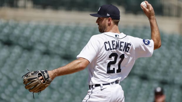 Kody Clemens throws a pitch for the Detroit Tigers vs. Chicago White Sox