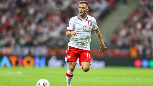 Maciej Rybus playing for Poland