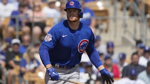 Clint Frazier in a Cubs Spring Training game.