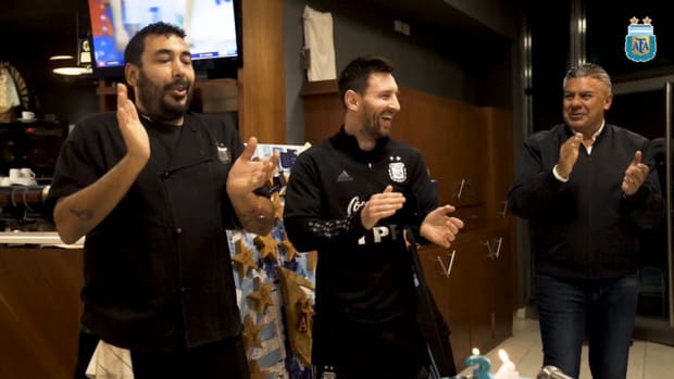 How Messi celebrated his 34th birthday
