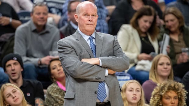 Mar 6, 2020; Minneapolis, Minnesota, USA; Orlando Magic head coach Steve Clifford looks on during the second half against the Minnesota Timberwolves at Target Center. Mandatory Credit: Jesse Johnson-USA TODAY Sports