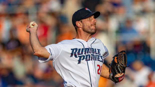 An announced crowd of 7,491, a Mirabito Stadium baseball record, saw Max Scherzer and James McCann rehab with the Binghamton Rumble Ponies. Reading won, 7-6. Mets Rehab At Rumble Ponies Gallery 008