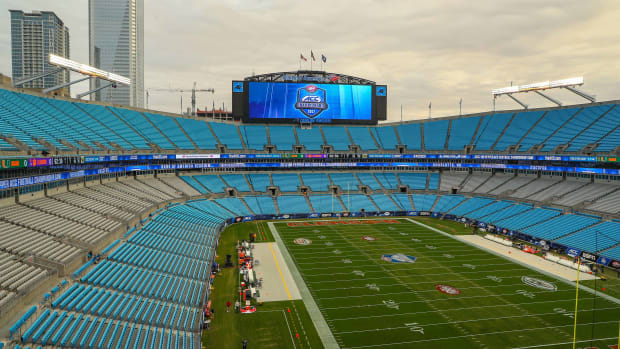 A general view of Bank of America stadium before the ACC championship game between Clemson Tigers and Miami Hurricanes.