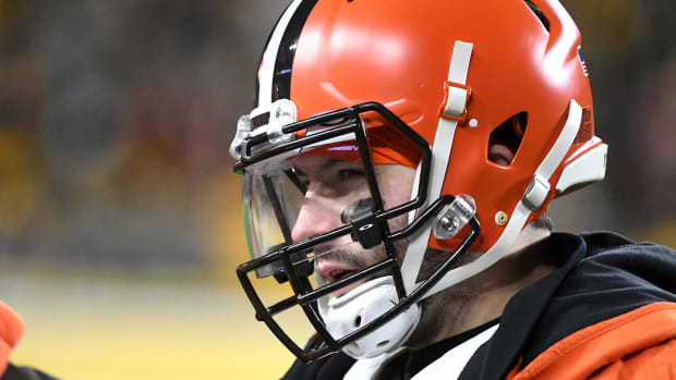 Cleveland Browns quarterback Baker Mayfield was traded to the Carolina Panthers.