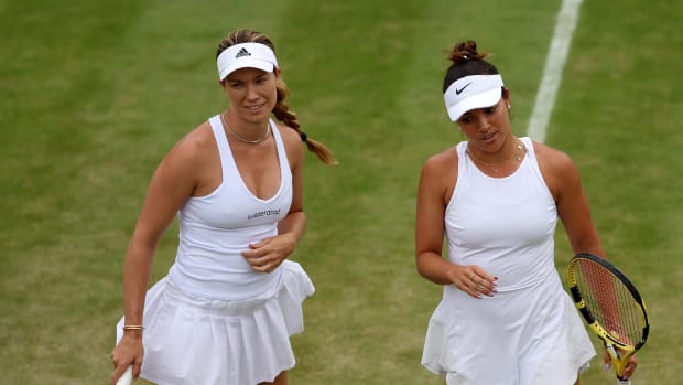 Danielle Collins and Desirae Krawczyk, Wimbledon Ladies' Doubles.