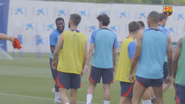 Kessie's first training with FC Barcelona