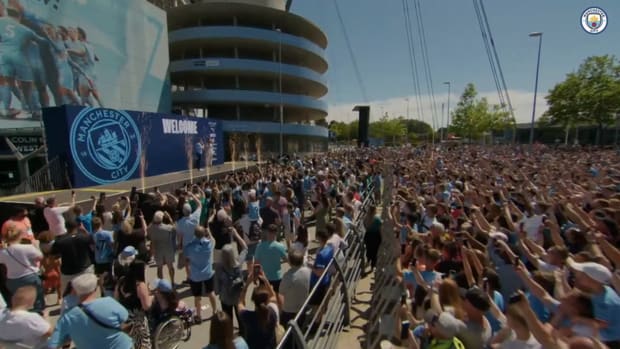 Erling Haaland unveiling at the Etihad