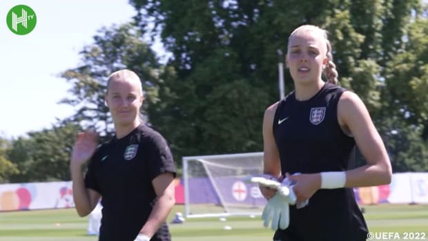 England Lionesses training ahead of Norway