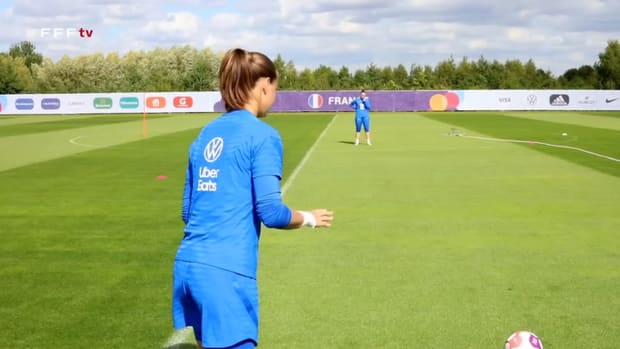 Les Bleues' training session after qualifying for Euro quarter-finals 