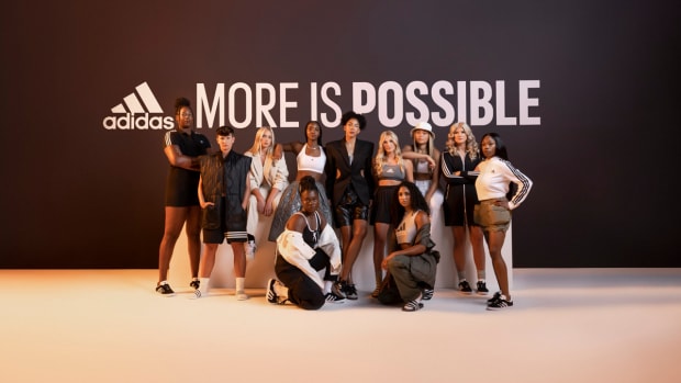 Candace Parker poses along with others for NIL partnership with Adidas.