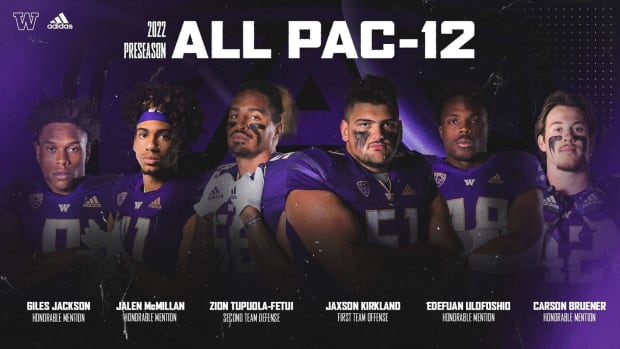 Six Huskies earned spots on the conference All-Pac-12 team.