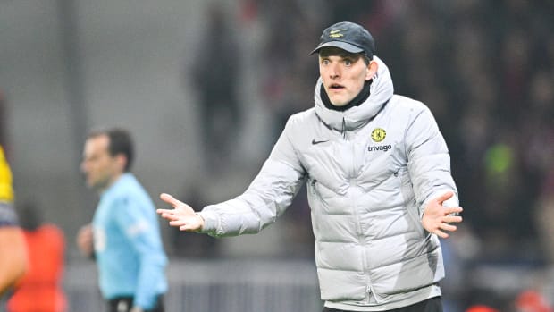 Manager Thomas Tuchel pictured during his Chelsea team's 2-1 win at Lille