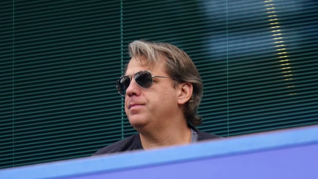 New Chelsea owner Todd Boehly pictured at Stamford Bridge in May 2022 during a game against Wolves