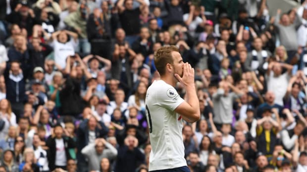 Harry Kane pictured during Tottenham's 1-0 win over Burnley in May 2022