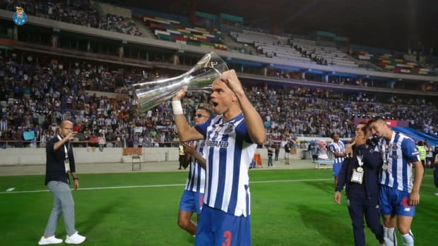 FC Porto celebrate after winning the Portuguese Supercup