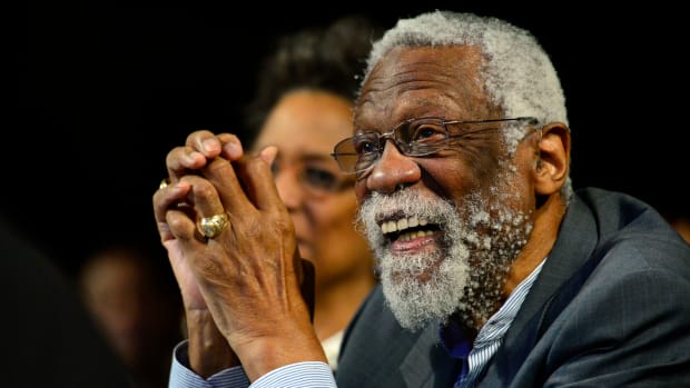 A smiling Bill Russell in 2014