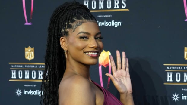 Taylor Rooks appears on the red carpet prior to the 2022 NFL Honors.