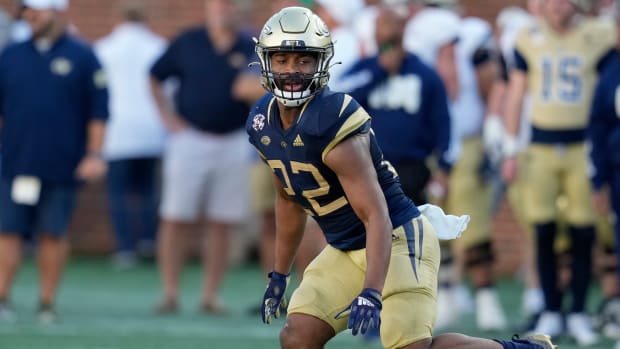 Georgia Tech defensive back Kaleb Edwards spoke to the media today after practice