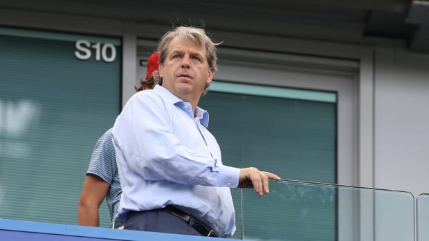 Todd Boehly pictured at Stamford Bridge during Chelsea's 2-2 draw with Tottenham in August 2022