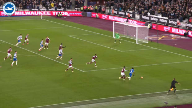 Neal Maupay's remarkable goal at West Ham