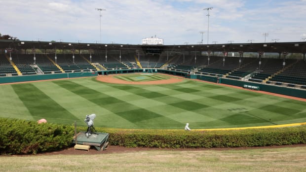 An empty baseball field in Williamsport, Pennsylvania that is used for the Little League World Series.